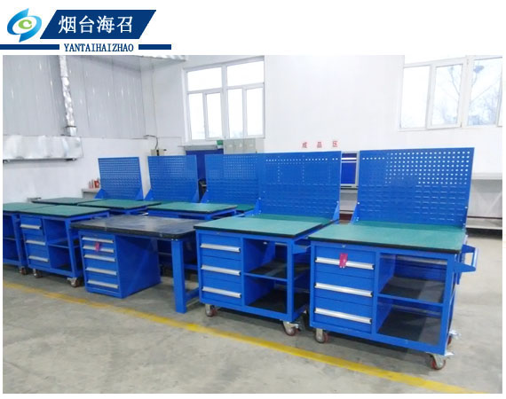 煙臺重型五金工具車加厚四五抽多功能可加掛板工具柜汽修工具車-煙臺海召